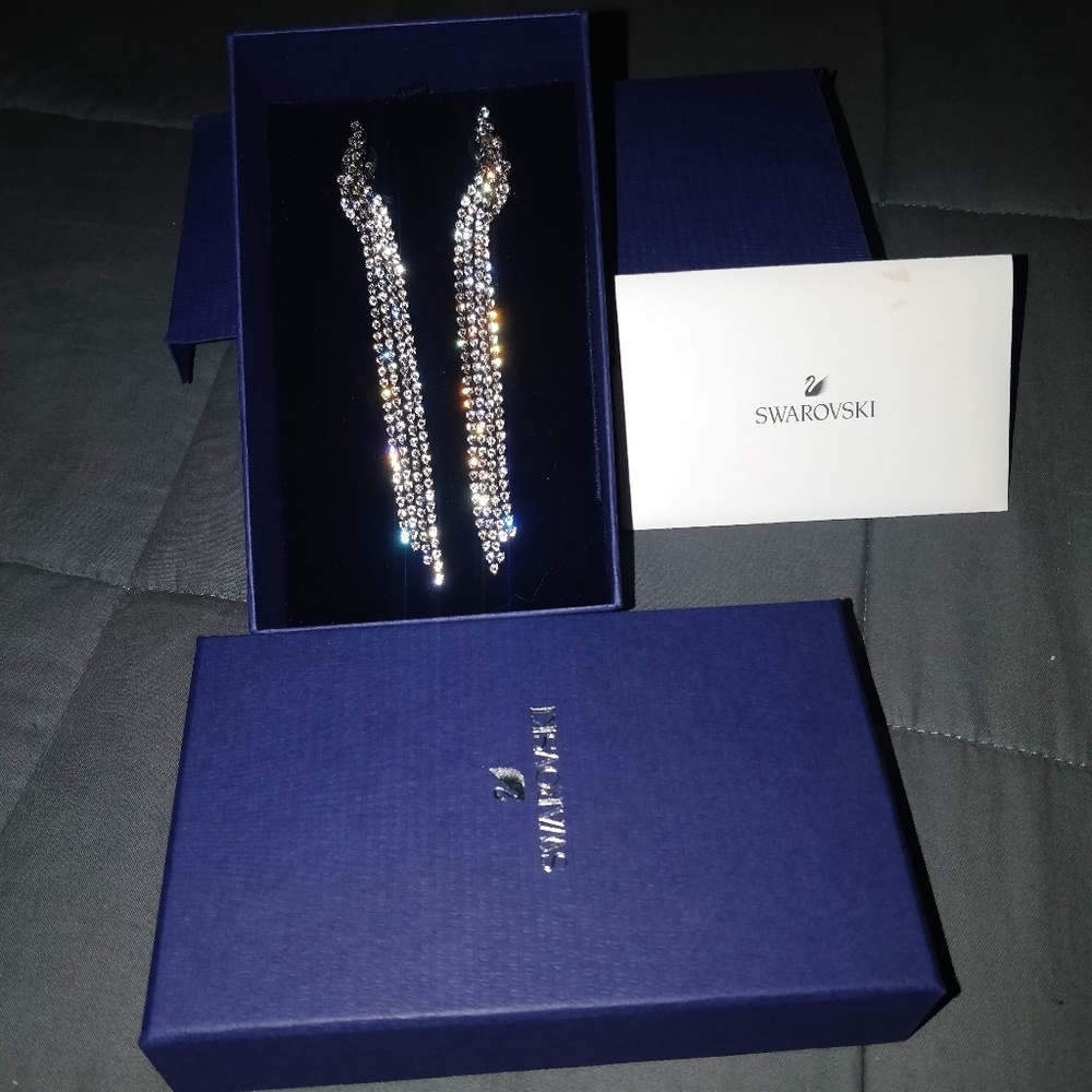 💎 Fit Clip Earrings, white ruthenium Plating